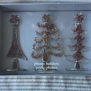 Pier 1 Elegant Christmas or Holiday photo holders brand new in box